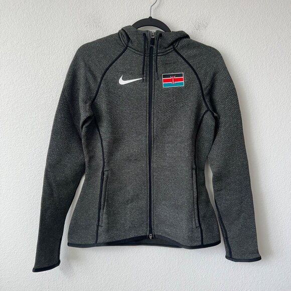 NEW Nike Womens Tech Fleece Kenya Hoodie Jacket CT4116-001 Size XS Gray - Picture 1 of 4